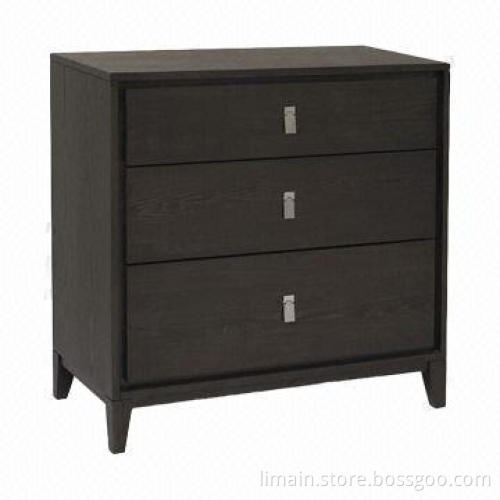 3-drawer Storage Dresser with Solid Wooden Frame and Legs